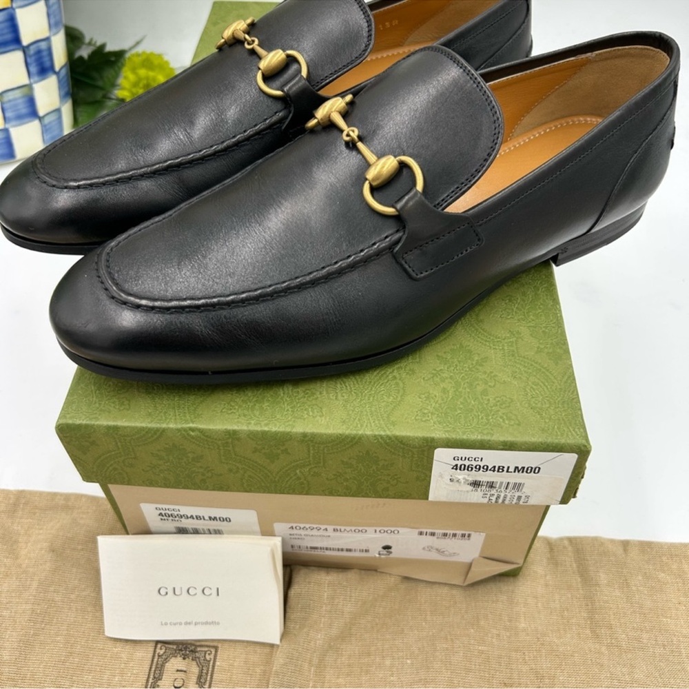 Men’s Gucci, jordaan loafer size 8.5 fits 9.5 US made in Italy - Picture 2 of 9